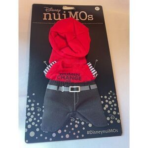 Disney Parks nuiMOs Women Change the World Red T-Shirt/Hat Black Pants New